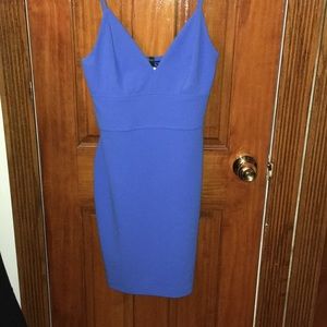 Blue XS strap mini dress v neck  express